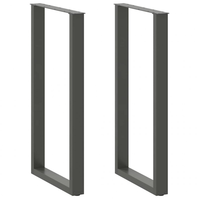 Nogi do stołu barowego w kształcie litery U 2 szt. Antracyt 60x(110-111) cm Stal
