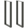 Nogi do stołu barowego w kształcie litery U 2 szt. Antracyt 60x(110-111) cm Stal