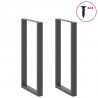 Nogi do stołu barowego w kształcie litery U 2 szt. Antracyt 60x(110-111) cm Stal