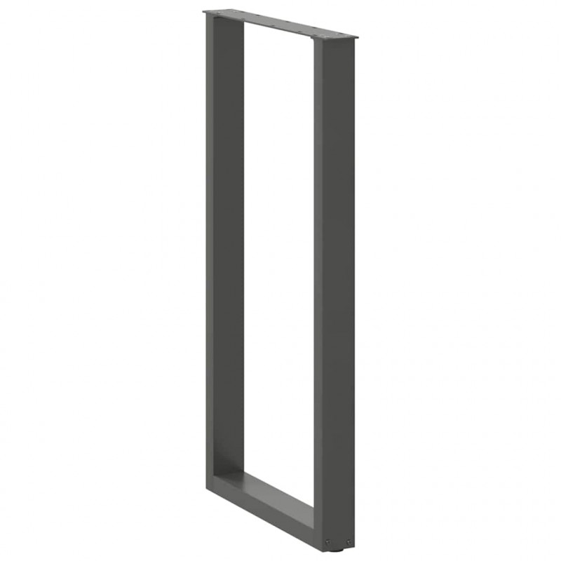 Nogi do stołu barowego w kształcie litery U 2 szt. Antracyt 60x(110-111) cm Stal
