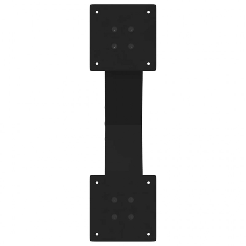 Nogi do stolika kawowego w kształcie litery X 2 szt. Czarne 50x(30-31) cm Stal