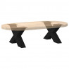 Nogi do stolika kawowego w kształcie litery X 2 szt. Czarne 50x(30-31) cm Stal