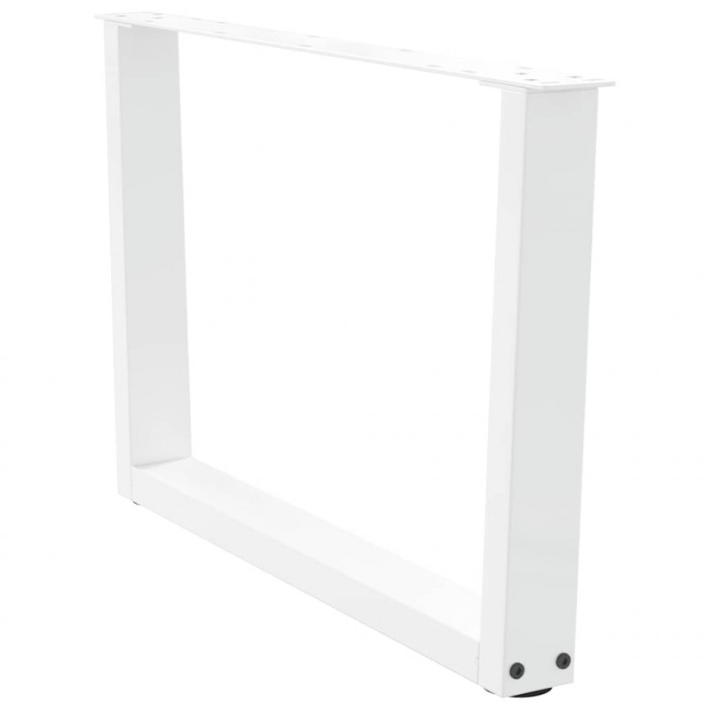 Nogi do stolika kawowego w kształcie litery V 2 szt. Białe 70x(42-43,3) cm Stal