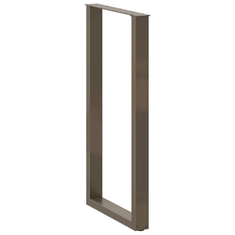Nogi do stołu barowego w kształcie litery U 2 szt. Naturalna stal 60x(110-111) cm Stal