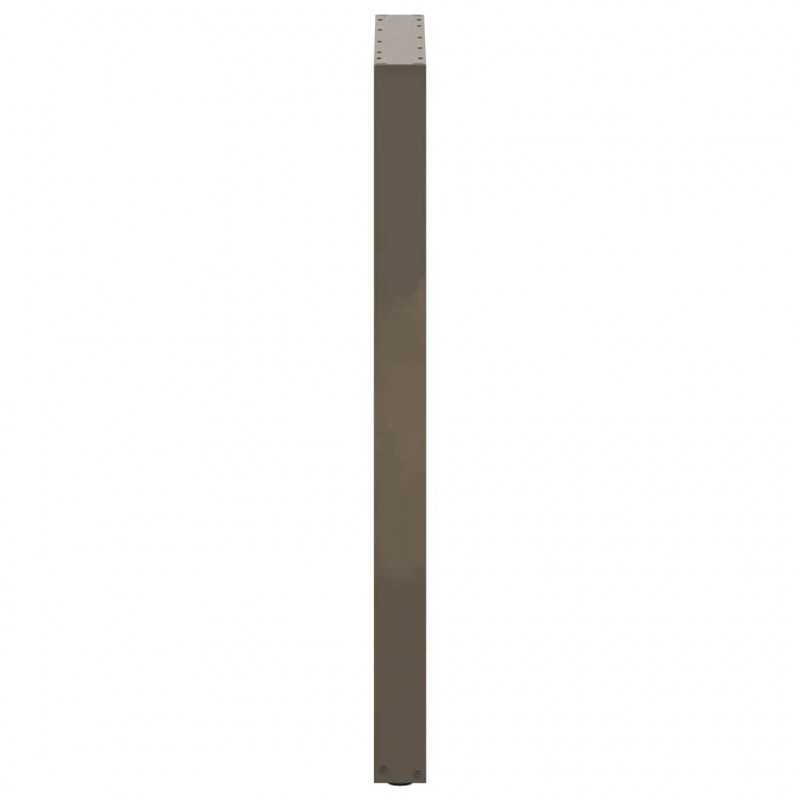 Nogi do stołu barowego w kształcie litery U 2 szt. Naturalna stal 60x(110-111) cm Stal