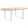 Nogi do stolika kawowego w kształcie litery V 2 szt. Białe 70x(42-43,3) cm Stal