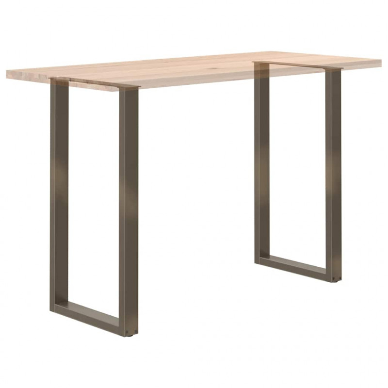 Nogi do stołu barowego w kształcie litery U 2 szt. Naturalna stal 60x(110-111) cm Stal