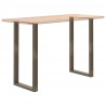 Nogi do stołu barowego w kształcie litery U 2 szt. Naturalna stal 60x(110-111) cm Stal