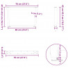 Nogi do stolika kawowego w kształcie litery V 2 szt. Białe 70x(42-43,3) cm Stal