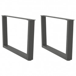 Nogi do stolika kawowego w kształcie litery V 2 szt. Antracyt 70x(42-43,3) cm Stal