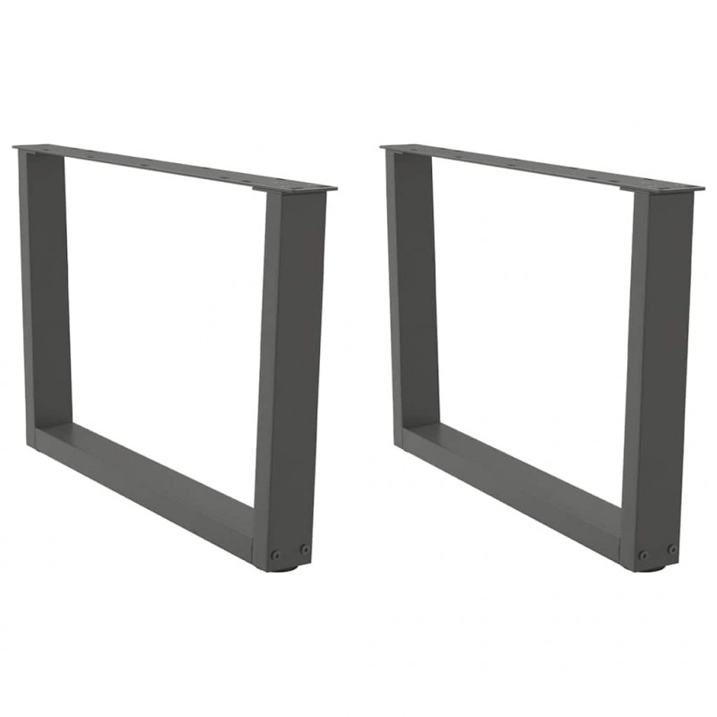 Nogi do stolika kawowego w kształcie litery V 2 szt. Antracyt 70x(42-43,3) cm Stal