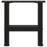 Nogi do stolika kawowego czarne 2 szt. 30x(30-31) cm stal