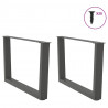 Nogi do stolika kawowego w kształcie litery V 2 szt. Antracyt 70x(42-43,3) cm Stal