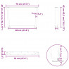 Nogi do stolika kawowego w kształcie litery V 2 szt. Antracyt 70x(42-43,3) cm Stal