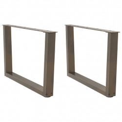 Nogi do stolika kawowego w kształcie litery V 2 szt. Naturalna stal 70x(42-43,3) cm Stal