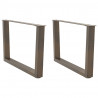 Nogi do stolika kawowego w kształcie litery V 2 szt. Naturalna stal 70x(42-43,3) cm Stal
