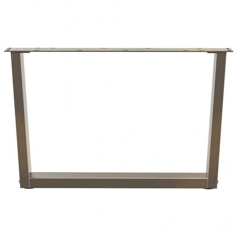 Nogi do stolika kawowego w kształcie litery V 2 szt. Naturalna stal 70x(42-43,3) cm Stal