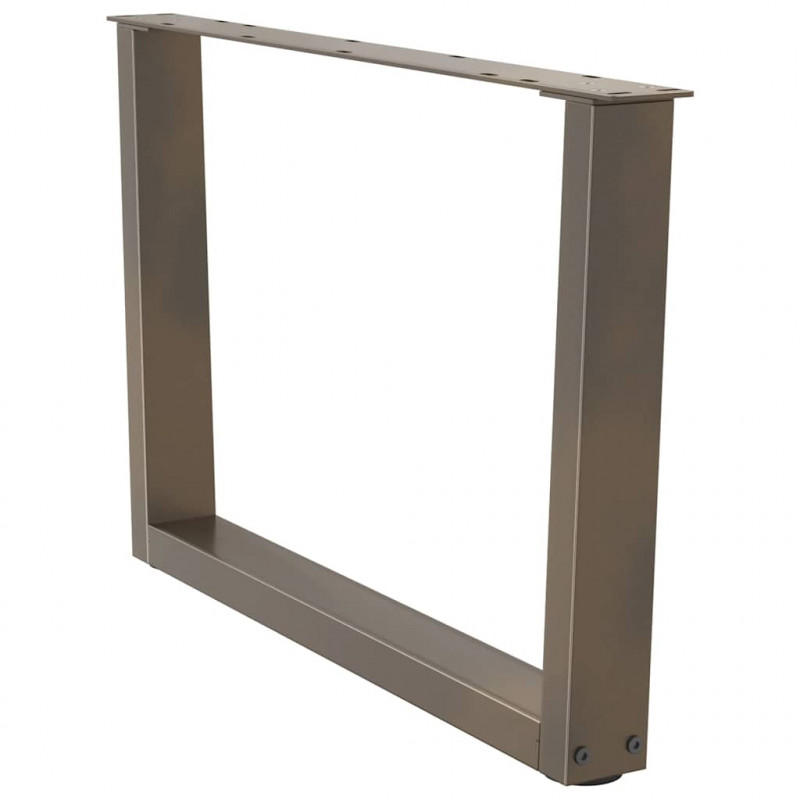 Nogi do stolika kawowego w kształcie litery V 2 szt. Naturalna stal 70x(42-43,3) cm Stal