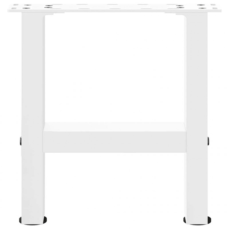Nogi do stolika kawowego Białe 2 szt. 30x(30-31) cm Stal