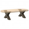 Nogi do stolika kawowego w kształcie litery X 2 szt. Naturalna stal 50x(30-31) cm Stal