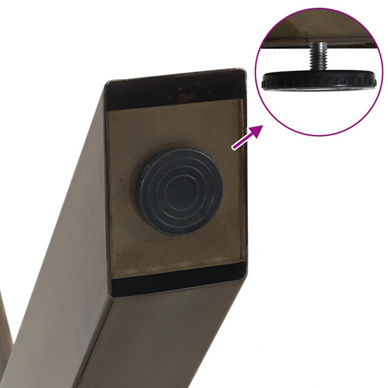 Nogi do stolika kawowego w kształcie litery X 2 szt. Naturalna stal 50x(30-31) cm Stal