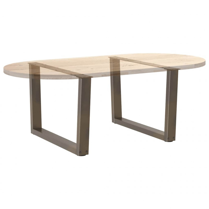 Nogi do stolika kawowego w kształcie litery V 2 szt. Naturalna stal 70x(42-43,3) cm Stal