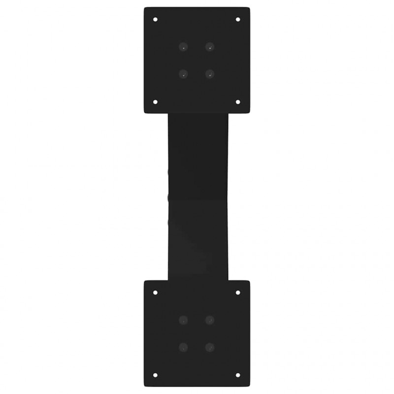 Nogi do stolika kawowego w kształcie litery X 2 szt. Czarne 60x(30-31) cm Stal