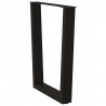 Nogi do stołu jadalnego w kształcie litery V 2 szt. Czarne 60x(72-73,3) cm Stal