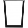 Nogi do stołu jadalnego w kształcie litery V 2 szt. Czarne 60x(72-73,3) cm Stal
