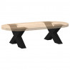 Nogi do stolika kawowego w kształcie litery X 2 szt. Czarne 60x(30-31) cm Stal