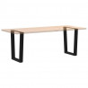 Nogi do stołu jadalnego w kształcie litery V 2 szt. Czarne 60x(72-73,3) cm Stal
