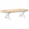 Nogi do stolika kawowego w kształcie litery X 2 szt. Białe 60x(30-31) cm Stal