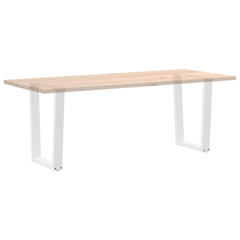 Nogi do stołu jadalnego w kształcie litery V 2 szt. Białe 60x(72-73,3) cm Stal