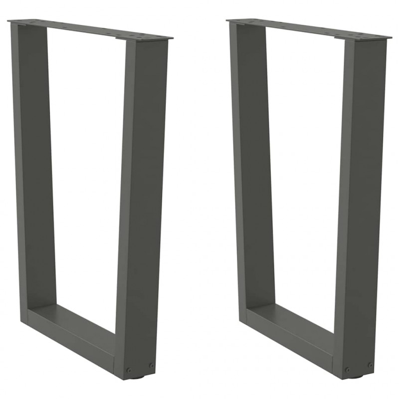 Nogi do stołu jadalnego w kształcie litery V 2 szt. Antracyt 60x(72-73,3) cm Stal