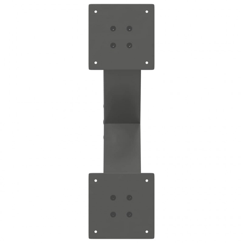 Nogi do stolika kawowego w kształcie litery X 2 szt. Antracyt 60x(30-31) cm Stal