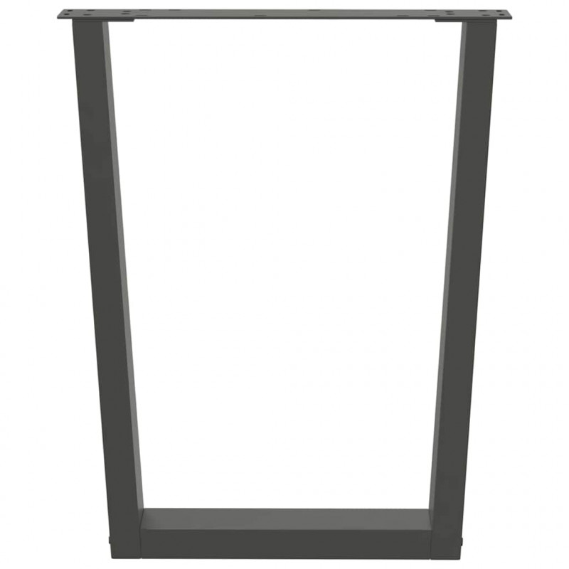 Nogi do stołu jadalnego w kształcie litery V 2 szt. Antracyt 60x(72-73,3) cm Stal