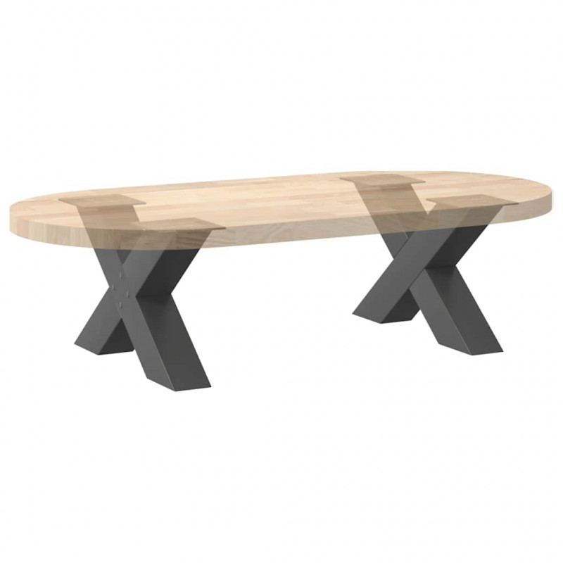 Nogi do stolika kawowego w kształcie litery X 2 szt. Antracyt 60x(30-31) cm Stal