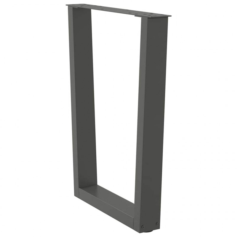 Nogi do stołu jadalnego w kształcie litery V 2 szt. Antracyt 60x(72-73,3) cm Stal