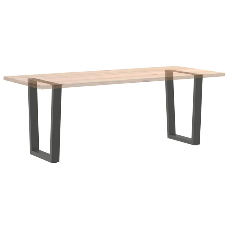 Nogi do stołu jadalnego w kształcie litery V 2 szt. Antracyt 60x(72-73,3) cm Stal