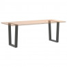 Nogi do stołu jadalnego w kształcie litery V 2 szt. Antracyt 60x(72-73,3) cm Stal