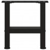 Nogi do stolika kawowego czarne 2 szt. 40x(30-31) cm stal
