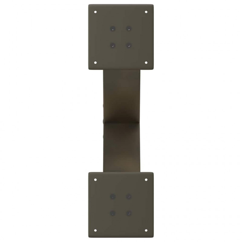 Nogi do stolika kawowego w kształcie litery X 2 szt. Naturalna stal 60x(30-31) cm Stal