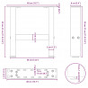 Nogi do stolika kawowego czarne 2 szt. 40x(30-31) cm stal