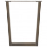 Nogi do stołu jadalnego w kształcie litery V 2 szt. Naturalna stal 60x(72-73,3) cm Stal
