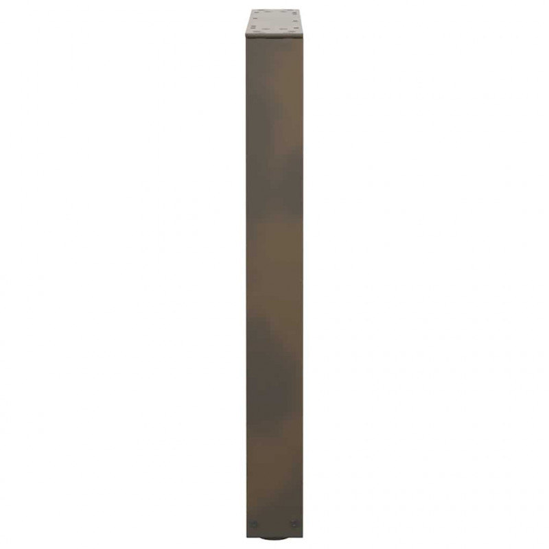 Nogi do stołu jadalnego w kształcie litery V 2 szt. Naturalna stal 60x(72-73,3) cm Stal