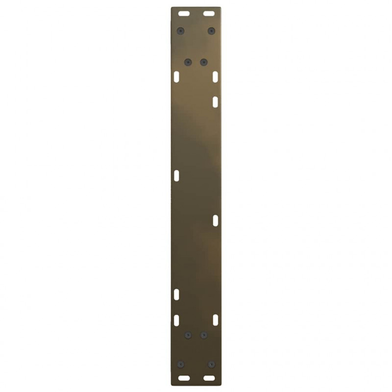 Nogi do stołu jadalnego w kształcie litery V 2 szt. Naturalna stal 60x(72-73,3) cm Stal