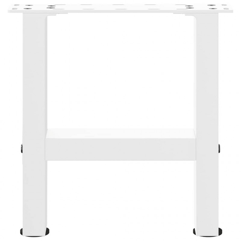 Nogi do stolika kawowego Białe 2 szt. 40x(30-31) cm Stal