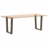 Nogi do stołu jadalnego w kształcie litery V 2 szt. Naturalna stal 60x(72-73,3) cm Stal