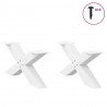 Nogi do stolika kawowego w kształcie litery X 2 szt. Białe 70x(30-31) cm Stal