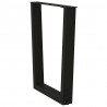 Nogi do stołu jadalnego w kształcie litery V 2 szt. Czarne 70x(72-73,3) cm Stal